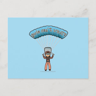 Light Girl Sky Diver Postkarte
