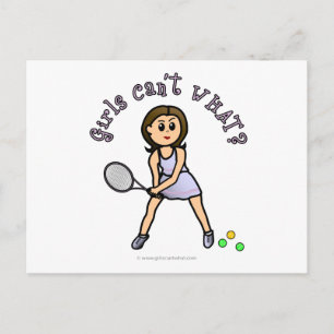 Light Girls Tennis Player Postkarte