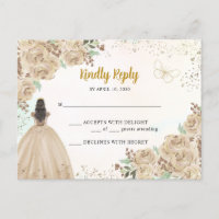 Light Gold Kupfer BlumenPrinzessin Quinceañera UAW