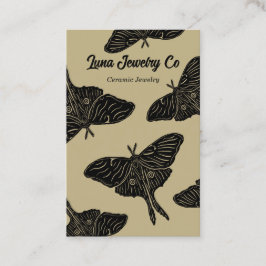 Light Gold Mystical Luna Modem Blank Business Card Visitenkarte
