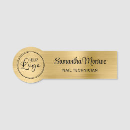 Light Gold Ombre Folien Ihr Business-Logo Namensschild