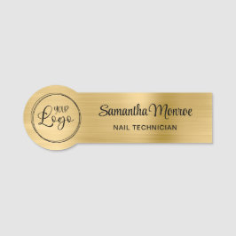 Light Gold Ombre Folien Ihr Business-Logo Namensschild
