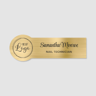 Light Gold Ombre Folien Ihr Business-Logo Namensschild