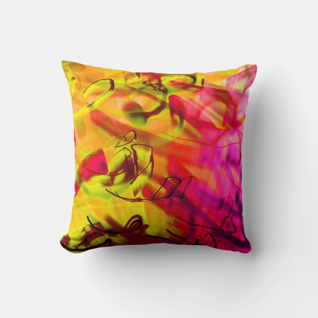 Light Graffit Urban Graphic Art modern abstrakt Kissen (Vorderseite)