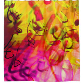 Light Graffiti Urban Graphic Art modern abstrakt Duschvorhang