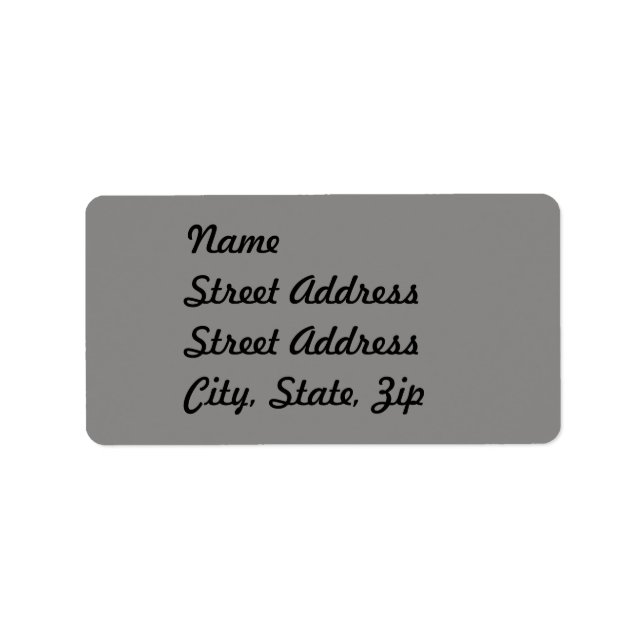 Light Gray Address Sticker Adressaufkleber (Vorne)