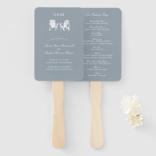Light Gray Adirondack Stühle Hochzeit Fächer