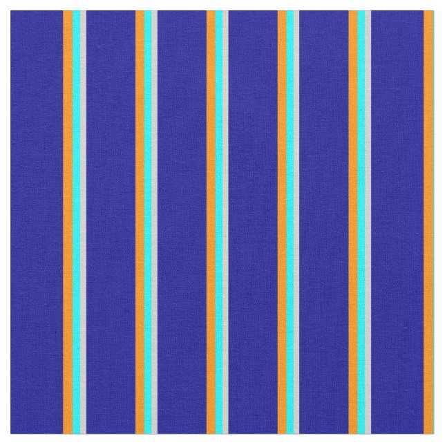 Light Gray, Aqua, Dark Orange und Dark Blue Stoff (Nahaufnahme)