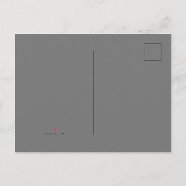 Light Gray #C1C1C1, Kangaroo Ankündigungspostkarte (Rückseite)