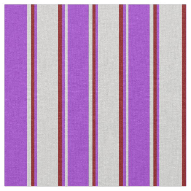 Light Gray, Dark Orchid und Maroon Lines Stoff (Nahaufnahme)