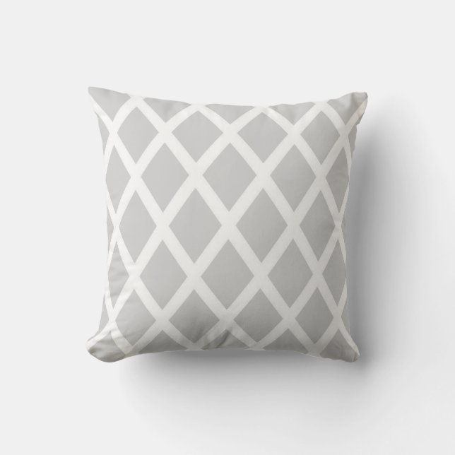 Light Gray Diamond Pillow Kissen (Vorderseite)