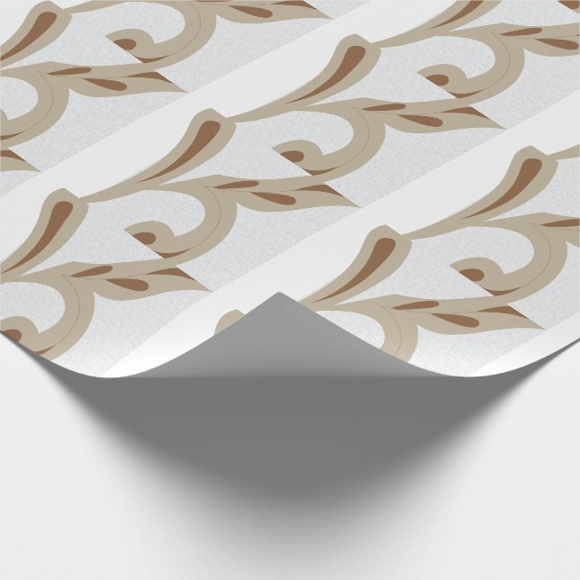 Light Gray Geometric Floral |Modern Summer Pattern Geschenkpapier (Ecke)