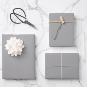 Light Gray Geschenkpapier Set