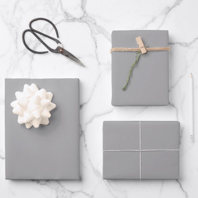 Light Gray Geschenkpapier Set (Vorderseite)