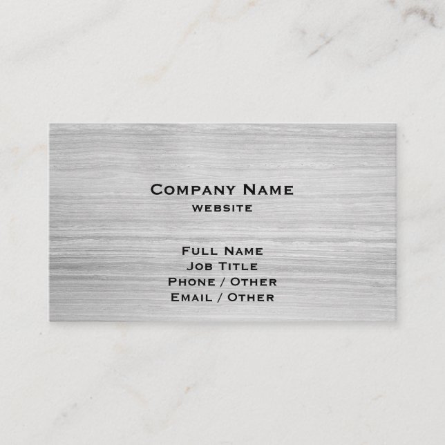 Light Gray Granite Business Card Visitenkarte (Vorderseite)