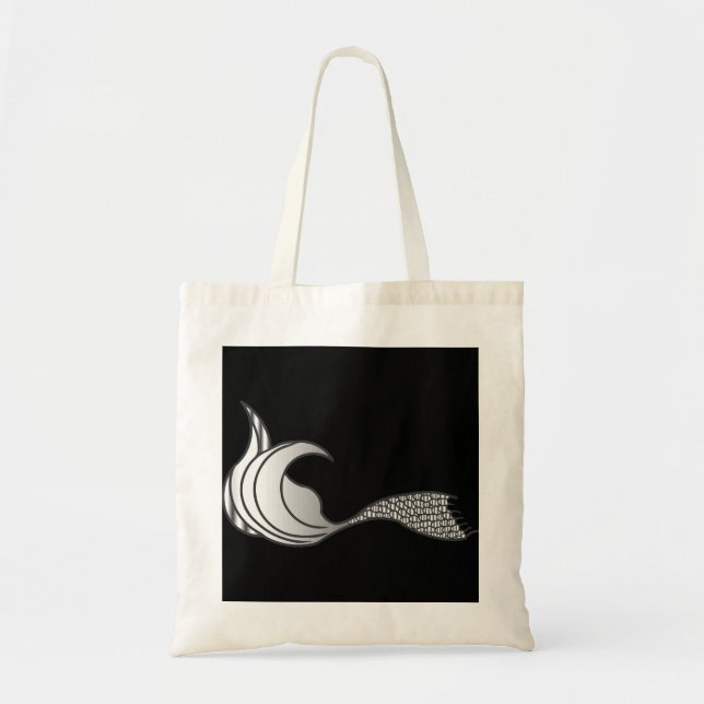 Light Gray Mermaid Schwanz - ohne Text Tragetasche (Vorne)