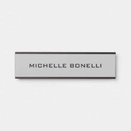 Light Gray Minimalistisch Schlicht Legible Modern Türschild