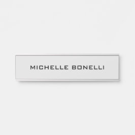 Light Gray Minimalistisch Schlicht Legible Modern Türschild