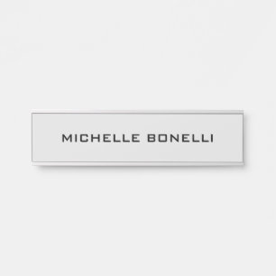 Light Gray Minimalistisch Schlicht Legible Modern Türschild