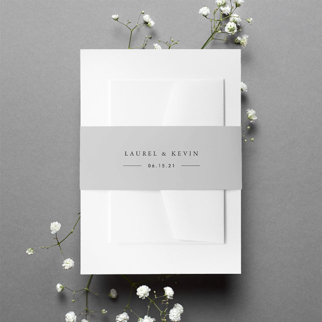Light Gray Personalisiert Wedding Einladungsbanderole (Von Creator hochgeladen)