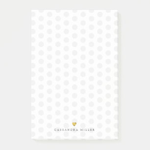 Light Gray Polka Dots Post-it Klebezettel