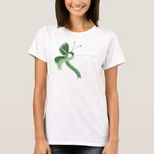 Light Green Awareness Ribbon Butterfly T - Shirt