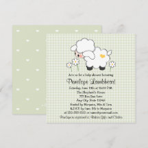 Light Green Baby Lamb Baby Dusche