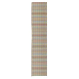 Light Green Blue Brown Plaid Tartan Table Runner Kurzer Tischläufer