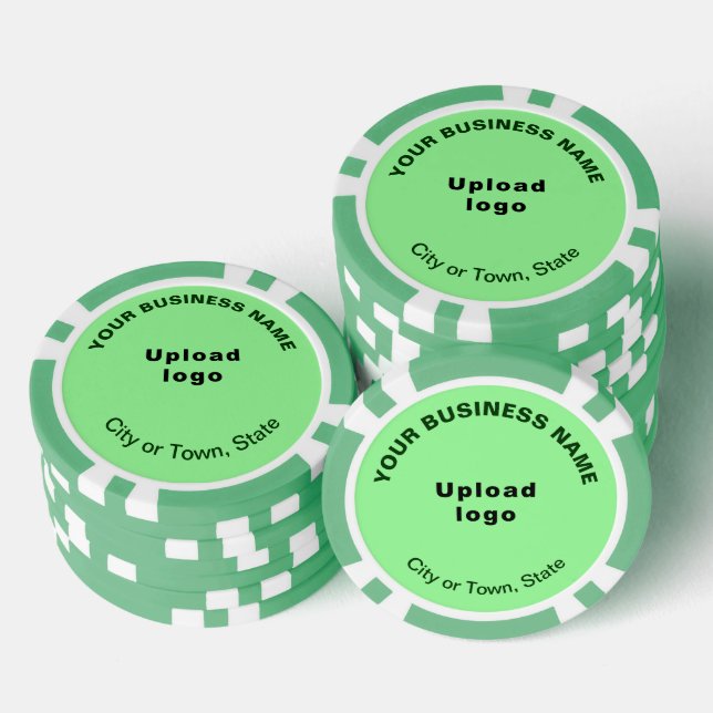 Light Green Business Brand auf Poker Chips (Stapel)