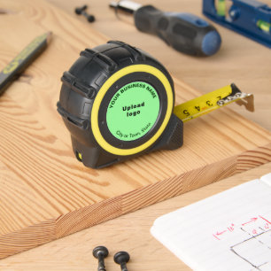 Light Green Business Brand on Tape Measure Maßband