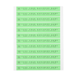 Light Green Business Rücksendeadresse Slim