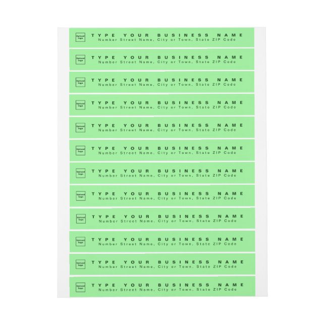 Light Green Business Rücksendeadresse Slim (Bogen)
