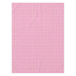 Light Green Cell Pattern Pink Checkered Plaid. Tischdecke