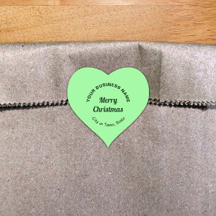 Light Green Christmas Business Heft Shape Sticker
