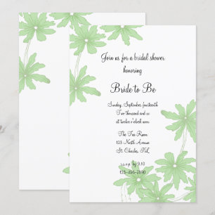 Light Green Daisies Brautparty Einladung