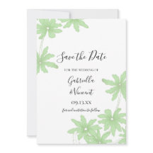 Light Green Daisies Wedding Save the Date