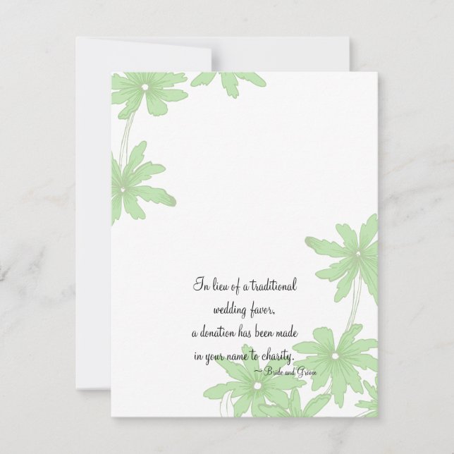 Light Green Daisies Wedding Wohltätigkeit Fevor Ca Einladung (Vorderseite)
