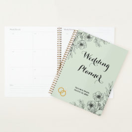 LIGHT GREEN FLORAL WEDING PLANNER PLANER