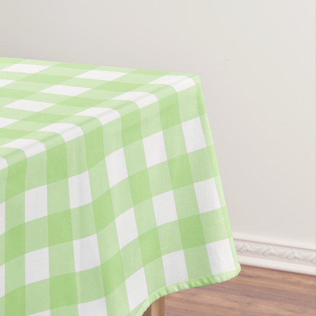 Light Green Gingham Table Tuch Tischdecke (Beispiel)