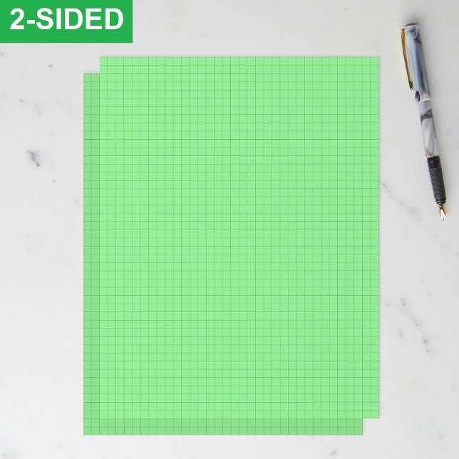 Light Green Grid Graph Paper Sheets (Full Pages)  Briefbogen (printable school green graph papers)