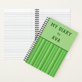 Light Green Mein Tagebuch von Me Striping Journal