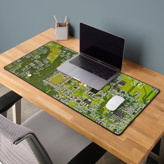 Light Green PCB Circuit Board Design for IT Pros Schreibtischunterlage (Büro 2)