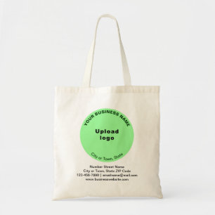 Light Green Round Shape Business Brand on Budget Tragetasche