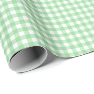 Light Green Simple Kariert Geschenkpapier