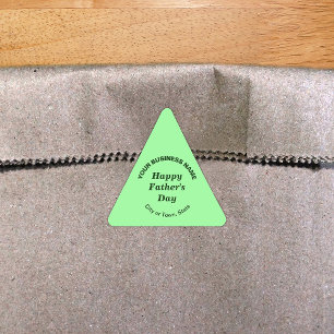 Light Green Vater's Day Business Triangle Sticker