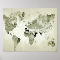 Light Green World Map Design 123