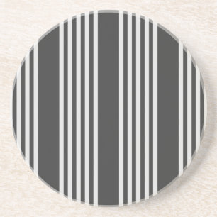 Light grey and charcoal five stripes pattern getränkeuntersetzer
