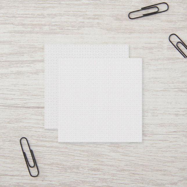 Light Grey Geometric Tile Pattern Quadratische Visitenkarte (Vorderseite/Rückseite Beispiel)