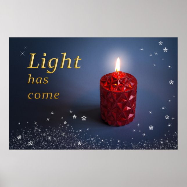 Light has come Christian poster design (Vorne)