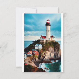 Light House Card Dankeskarte